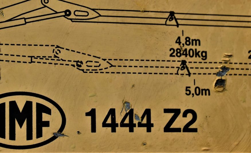 SCANIA P380 *BORDMATIC + HMF 1444 Z2 + PILOT* 8×4