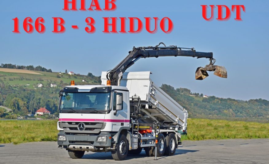 MERCEDES Actros 2636 * HIAB 166 B – 3 HIDUO + PILOT /6×4