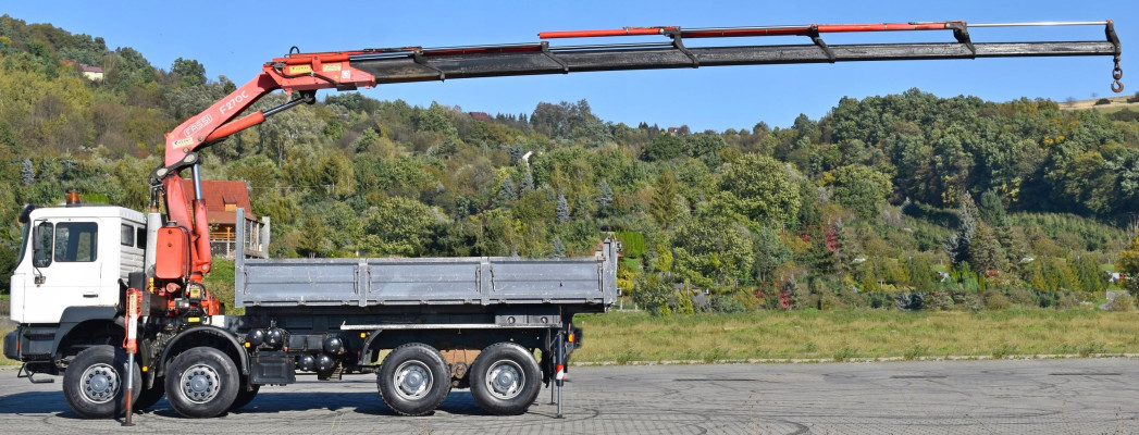 MAN 41.460 * WYWROTKA 5,65 m * FASSI F270AC.26 / 8x8 ! * STAN BDB