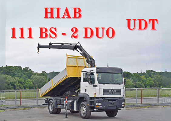 MAN TG 310 A* WYWROTKA 4,80m + HIAB 111 BS - 2 DUO * STAN BDB