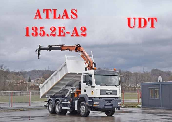 MAN TGA 26.350 * WYWROTKA 5,40m + ATLAS 135.2E-A2 + PILOT / 6x4