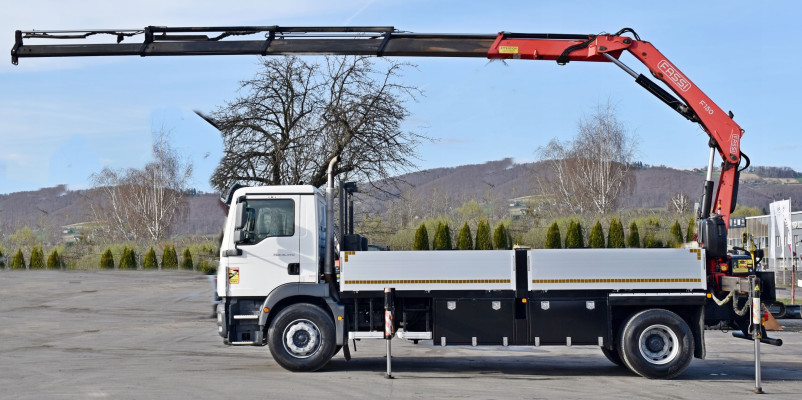 MAN TGM 18.340 SKRZYNIA 5,50m*FASSI F150A.24/PILOT