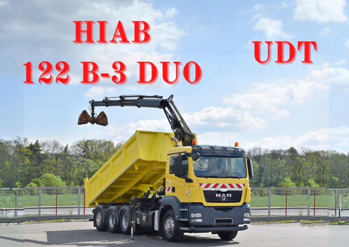 MAN TGS 35.440 * WYWROTKA 5,80 m + BORDMATIC * HIAB 122 B-3 DUO* 8x4