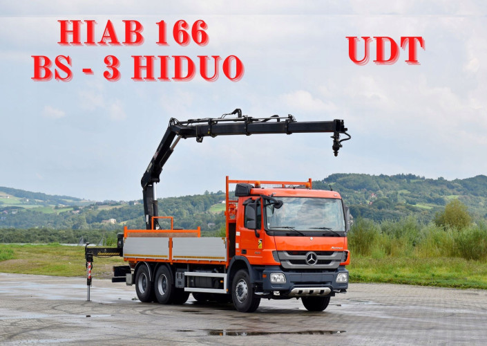 Mercedes Actros 2636 * HIAB 166 BS-3 HIDUO + PILOT / 6x4