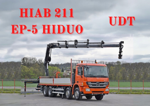 Mercedes Actros 3241 * HIAB 211 EP-5 HIDUO + PILOT / 8x4