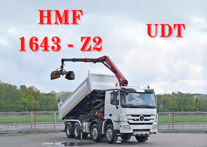 Mercedes Actros 4141 * WYWROTKA 5,20 m * HMF 1643 - Z2 + PILOT * 8x4