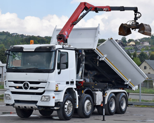 Mercedes Actros 4141 * WYWROTKA 5,20 m * HMF 1643 - Z2 + PILOT * 8x4