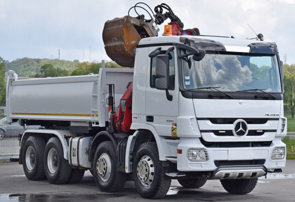 Mercedes Actros 4141 * WYWROTKA 5,20 m * HMF 1643 - Z2 + PILOT * 8x4