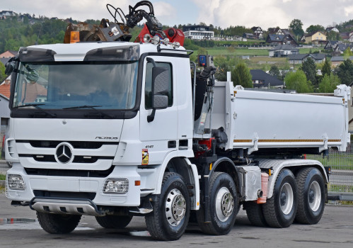 Mercedes Actros 4141 * WYWROTKA 5,20 m * HMF 1643 - Z2 + PILOT * 8x4