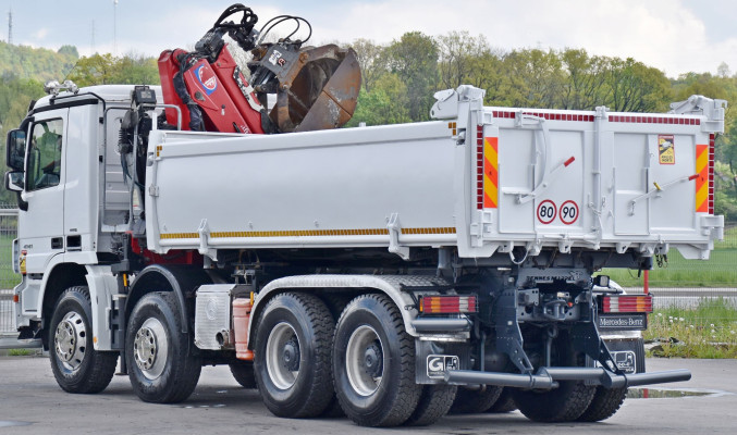 Mercedes Actros 4141 * WYWROTKA 5,20 m * HMF 1643 - Z2 + PILOT * 8x4