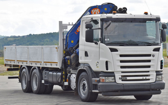 SCANIA G 420 * SKRZYNIA 6,90 m * PM 27S LC + PILOT / 6x4