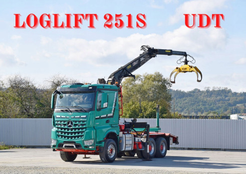 MERCEDES AROCS 3363 * DO TRANSPORTU DREWNA * LOGLIFT F 251S / 6x4