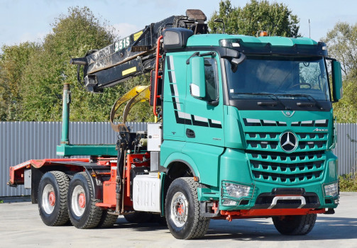 MERCEDES AROCS 3363 * DO TRANSPORTU DREWNA * LOGLIFT F 251S / 6x4