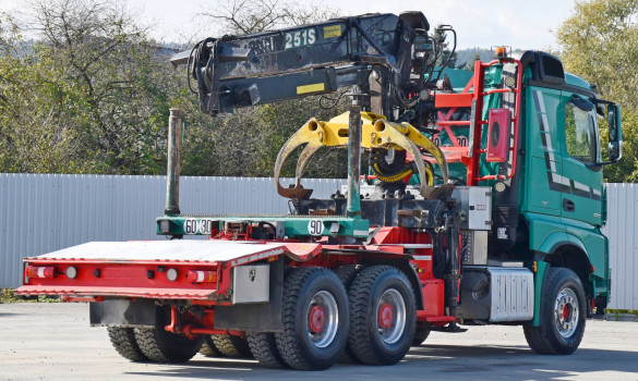 MERCEDES AROCS 3363 * DO TRANSPORTU DREWNA * LOGLIFT F 251S / 6x4