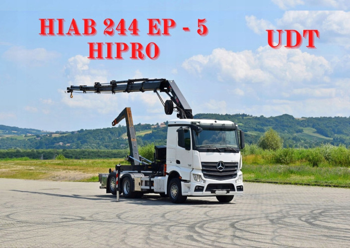 Mercedes Actros 2545 * HIAB 244 EP-5 HIPRO + PILOT * Stan BDB!