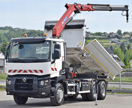 Renault C 380 * WYWROTKA 5,20 m * HMF 1820 - K2 + PILOT / 6x4 * STAN BDB !