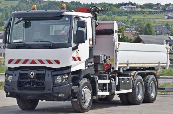 Renault C 380 * WYWROTKA 5,20 m * HMF 1820 - K2 + PILOT / 6x4 * STAN BDB !