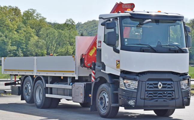 Renault C 380 * SKRZYNIA 7,05 m + FASSI F 173 C + PILOT * STAN BDB!