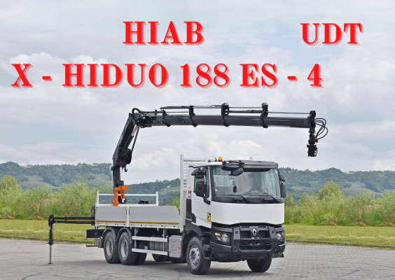 Renault C 430 * SKRZYNIA 6,80 m * HIAB X - HIDUO 188 ES - 4 + PILOT / 6x4