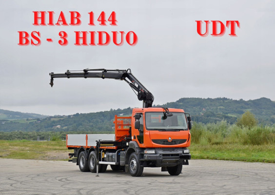 Renault Kerax 380 DXI * HIAB 144 BS - 3HIDUO / PILOT * 6x4