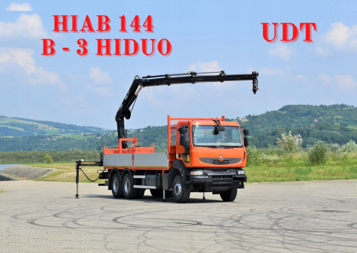 Renault Kerax 410 DXI * HIAB 144 B - 3 HIDUO / PILOT * 6x4