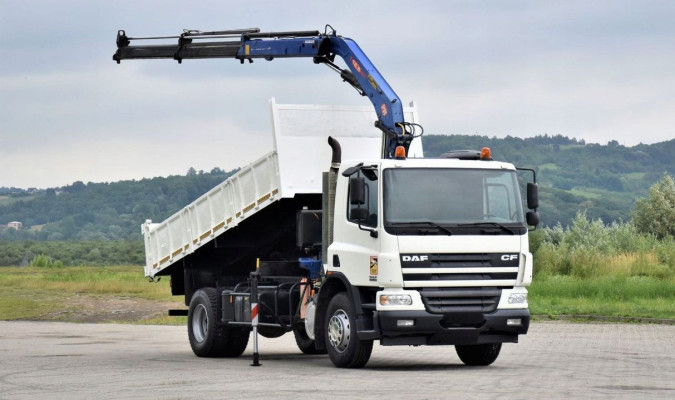 DAF CF 75.310* Wywrotka 5,10m + PM 12.5 S * STAN BDB