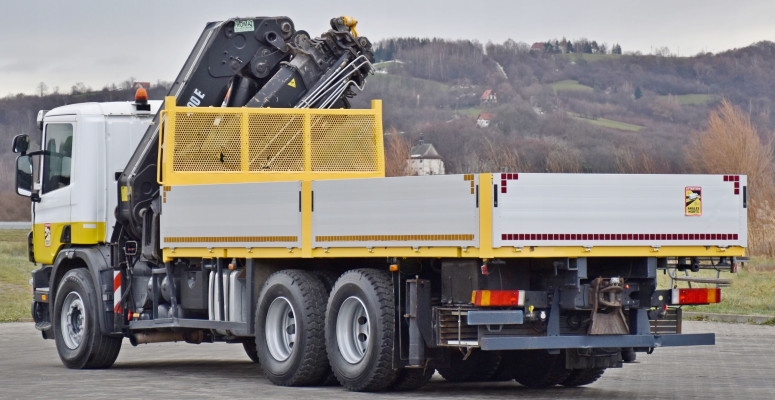 SCANIA 114 G 380 * SKRZYNIA 6,10 m * HIAB 400 E-6 * 6x4