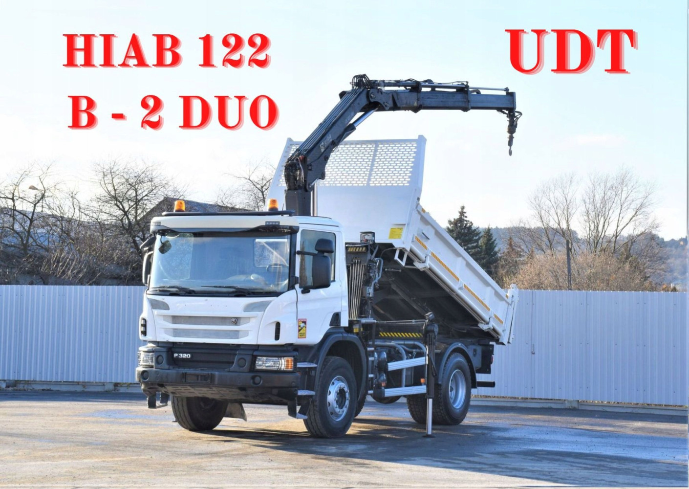 SCANIA P320 * BORDMATIC + HIAB 122 B-2 DUO * STAN BDB