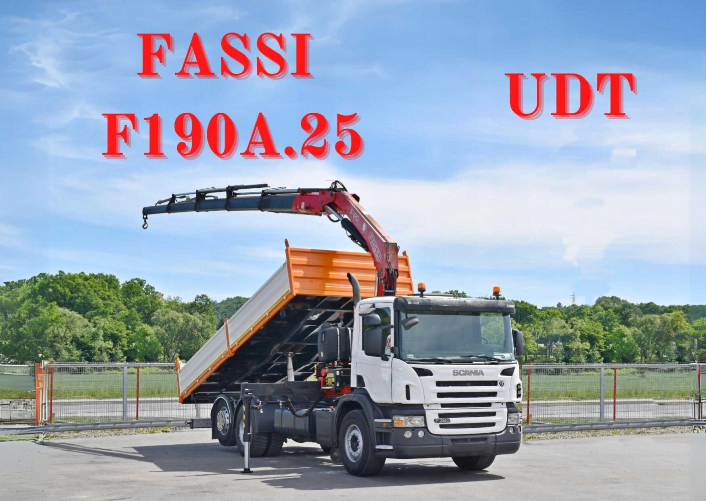 SCANIA P380* WYWROTKA 6,40m * FASSI F190A.25 * STAN BDB