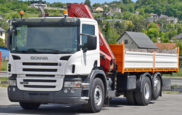 SCANIA P380* WYWROTKA 6,40m * FASSI F190A.25 * STAN BDB