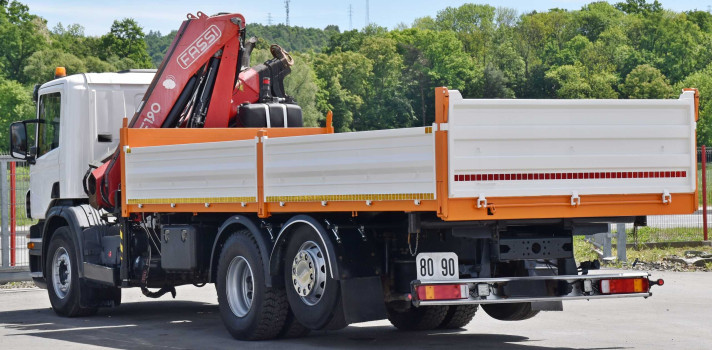 SCANIA P380* WYWROTKA 6,40m * FASSI F190A.25 * STAN BDB