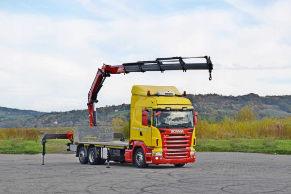 SCANIA R400 SKRZYNIA 6,50 m + HMF 3000 K4 + PILOT