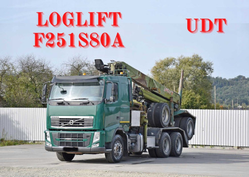 VOLVO FH 500 * DO TRANSPORTU DREWNA * LOGLIFT F 251 S 80A + PRZYCZEPA * 6x4