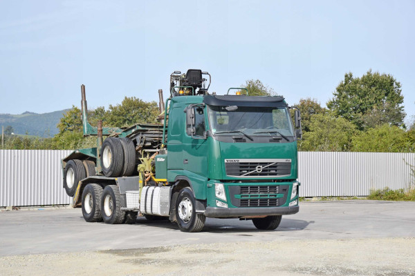 VOLVO FH 500 * DO TRANSPORTU DREWNA * LOGLIFT F 251 S 80A + PRZYCZEPA * 6x4