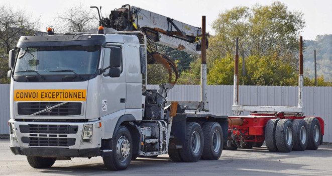 VOLVO FH 520 * DO TRANSPORTU DREWNA * EPSILON E260L83 * PRZYCZEPA * 6x4