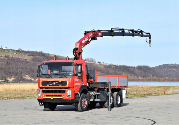 VOLVO FM 12 380 SKRZYNIA 5,20m * HMF 2223 + PILOT / 6x6