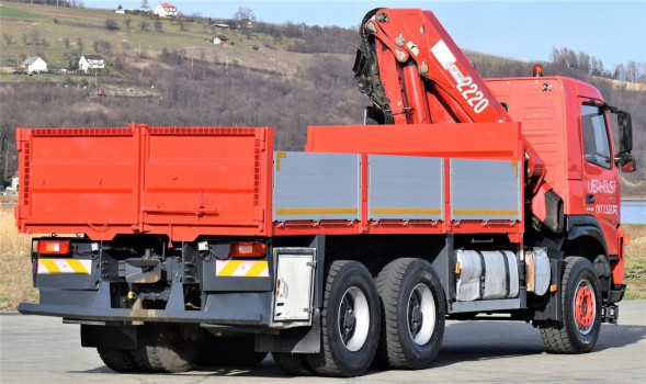 VOLVO FM 12 380 SKRZYNIA 5,20m * HMF 2223 + PILOT / 6x6