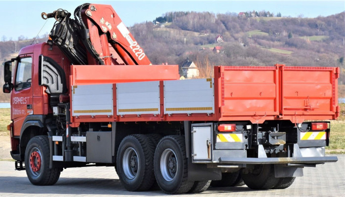 VOLVO FM 12 380 SKRZYNIA 5,20m * HMF 2223 + PILOT / 6x6