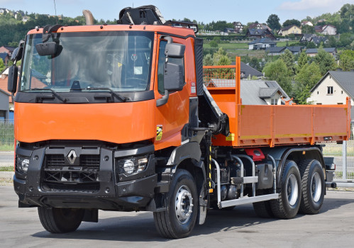 Renault K 430 * WYWROTKA 6,00 m * HIAB 144 B-3 HIDUO + PILOT * 6x4