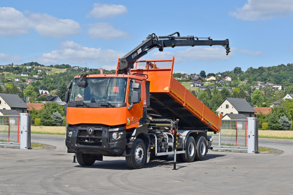 Renault K 430 * WYWROTKA 6,00 m * HIAB 144 B-3 HIDUO + PILOT * 6x4