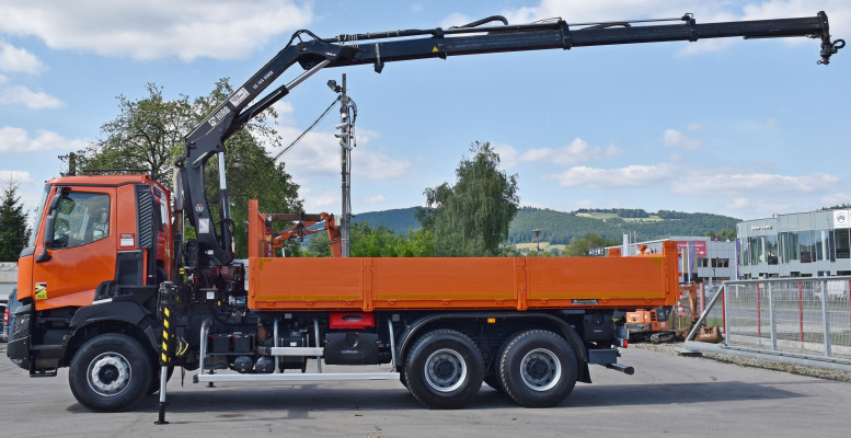 Renault K 430 * WYWROTKA 6,00 m * HIAB 144 B-3 HIDUO + PILOT * 6x4