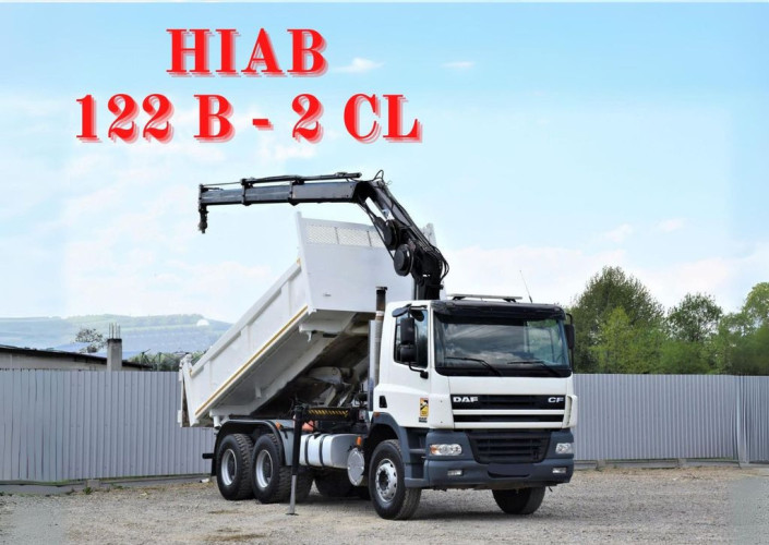 DAF CF 85.340 * Wywrotka 4,90 m + HIAB 122 B - 2 CL