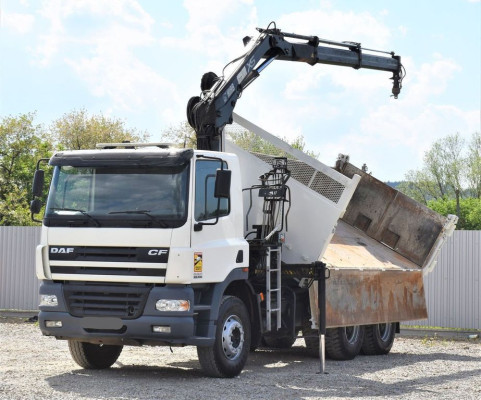 DAF CF 85.340 * Wywrotka 4,90 m + HIAB 122 B - 2 CL