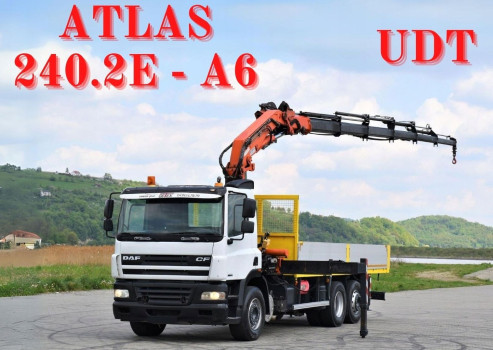 DAF CF 85.380 Skrzynia 6,40m+ATLAS 240.E-A6+PILOT!