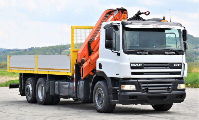 DAF CF 85.380 Skrzynia 6,40m+ATLAS 240.E-A6+PILOT!