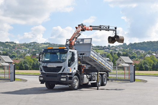 Iveco TRAKKER 410 * WYWROTKA 5,20 m * ATLAS 165.2E-A3 + PILOT / 6x4