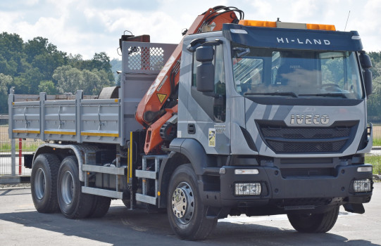 Iveco TRAKKER 410 * WYWROTKA 5,20 m * ATLAS 165.2E-A3 + PILOT / 6x4