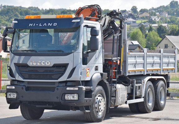 Iveco TRAKKER 410 * WYWROTKA 5,20 m * ATLAS 165.2E-A3 + PILOT / 6x4