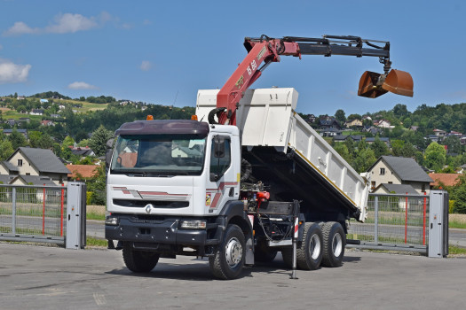 RENAULT Kerax 420 * WYWROTKA 5,00 m * HMF 1563 K3 + PILOT * 6x4