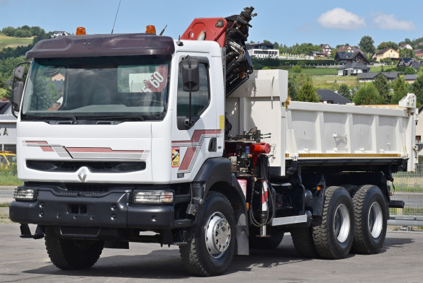 RENAULT Kerax 420 * WYWROTKA 5,00 m * HMF 1563 K3 + PILOT * 6x4